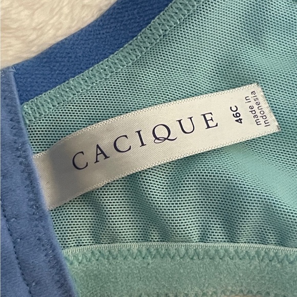Cacique Blue and Green Lace Bra - Picture 5 of 5